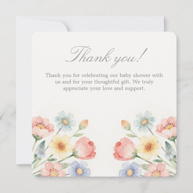 Cartão De Agradecimento Sweet Bloom Thank you card (Frente)