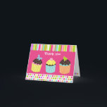 Cartão De Agradecimento Sweet Cute Cupcake Folded  Thank You Note Card<br><div class="desc">Sweet Cute Cupcake Folded  Thank You Note Card</div>