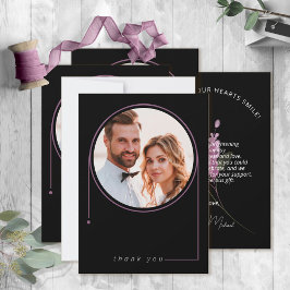 Cartão De Agradecimento Sweet Floral Arch Wedding Lilac ID998