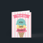 Cartão De Agradecimento Sweet Ice Cream Social Thank You Card<br><div class="desc">Sweet Ice Cream Social Thank You Card</div>