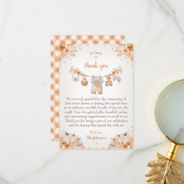 Cartão De Agradecimento Sweet Little Pumpkin Autumn Baby Shower