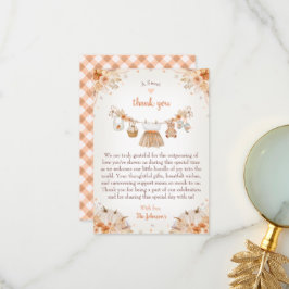 Cartão De Agradecimento Sweet Little Pumpkin Autumn Baby Shower