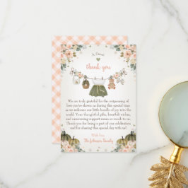 Cartão De Agradecimento Sweet Little Pumpkin Autumn Baby Shower 