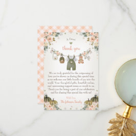 Cartão De Agradecimento Sweet Little Pumpkin Autumn Baby Shower 