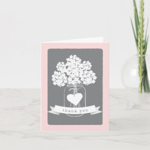 Cartão De Agradecimento Sweet Mason Jar Thank You Note Card