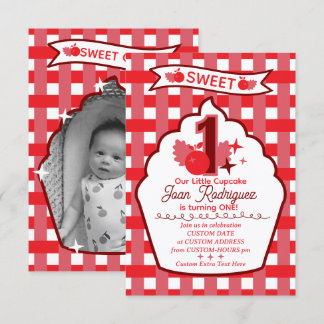 Cartão De Agradecimento Sweet One Photo Invitations Flat Thank You Card