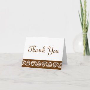 Cartão De Agradecimento Sweet Paisley Hearts in Chocolate Thank You Card