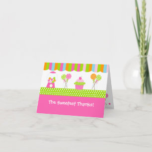 Cartão De Agradecimento Sweet Shoppe Folded Thank You Note Cards