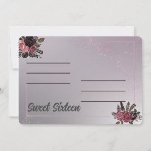 cartão de agradecimento Sweet Sixteen