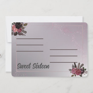 cartão de agradecimento Sweet Sixteen