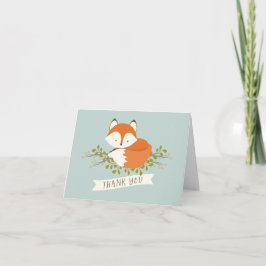 Cartão De Agradecimento Sweet Woodland Fox Thank You