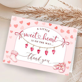 Cartão De Agradecimento Sweetheart Baby Shower Folded Thank You Cards