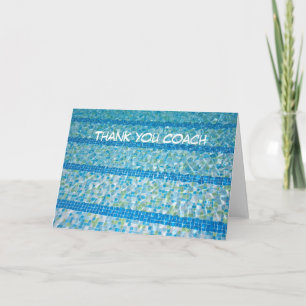 Cartão De Agradecimento Swimming Pool Thank You Coach Card