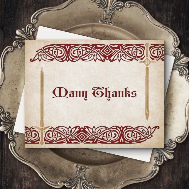 Cartão De Agradecimento Swords Celtic Wedding (Criador carregado)