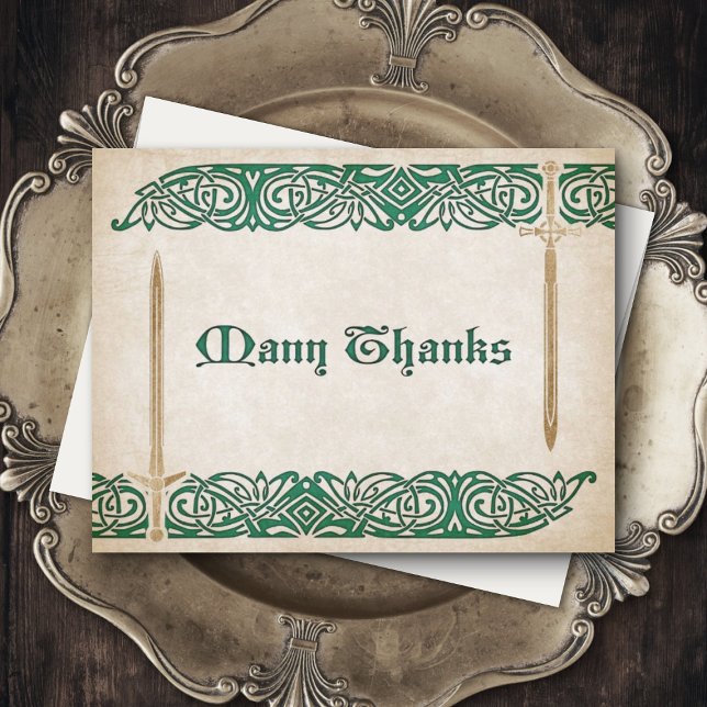 Cartão De Agradecimento Swords Celtic Wedding (Criador carregado)