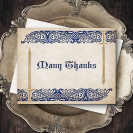 Cartão De Agradecimento Swords Celtic Wedding