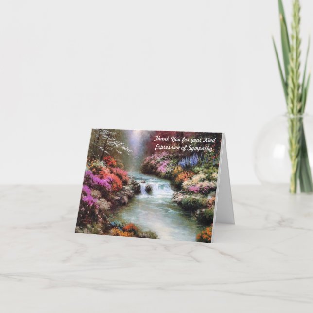 Cartão De Agradecimento Sympathy Thank You Card (Frente)