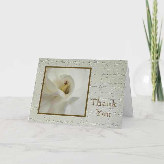 Cartão De Agradecimento Sympathy Thank You Card -- Gardenia Sympathy (Frente)