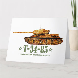 Cartão De Agradecimento T-34-85 Segunda Guerra Mundial, 2.ª Estação Soviét