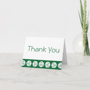Cartão De Agradecimento Tabletop Chic in Green Thank You Card