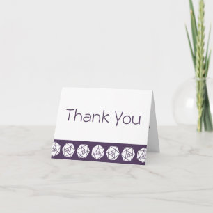 Cartão De Agradecimento Tabletop Chic in Purple Thank You Card