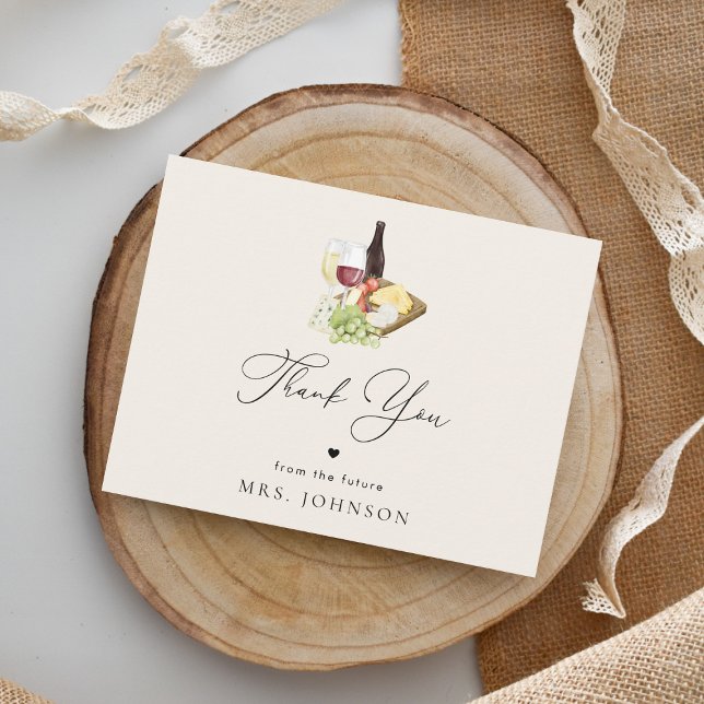 Cartão De Agradecimento Tabuleiro de Charcuteria de Queijo de Agradeciment (Criador carregado)