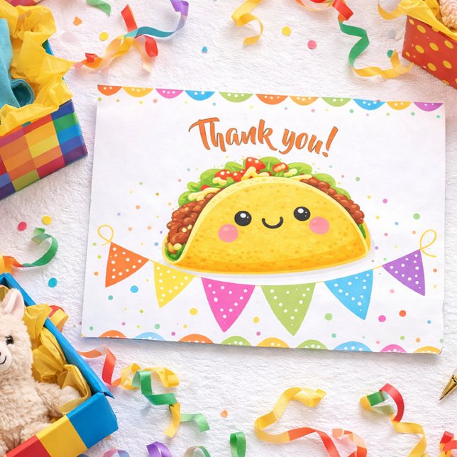 Cartão De Agradecimento Taco sobre um Chá de Bebê (Criador carregado)