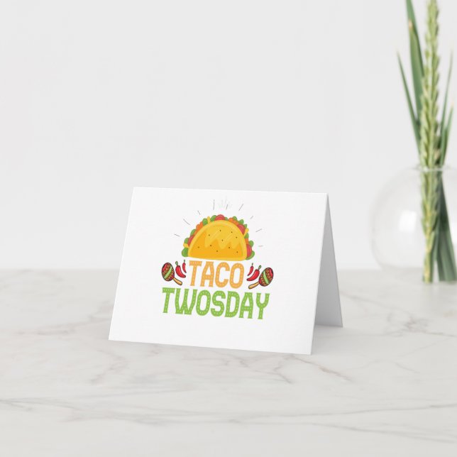 Cartão De Agradecimento Taco Twosday 2nd Birthday Cinco De Mayo Gift  (Frente)