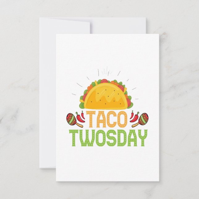 Cartão De Agradecimento Taco Twosday 2nd Birthday Cinco De Mayo Gift cinco (Frente)