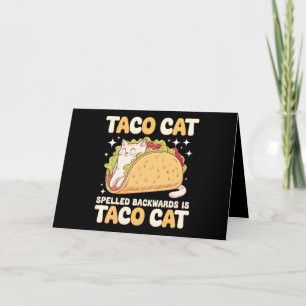 Cartão De Agradecimento Tacocat Escrito ao Contrário Taco Cat Mexicano
