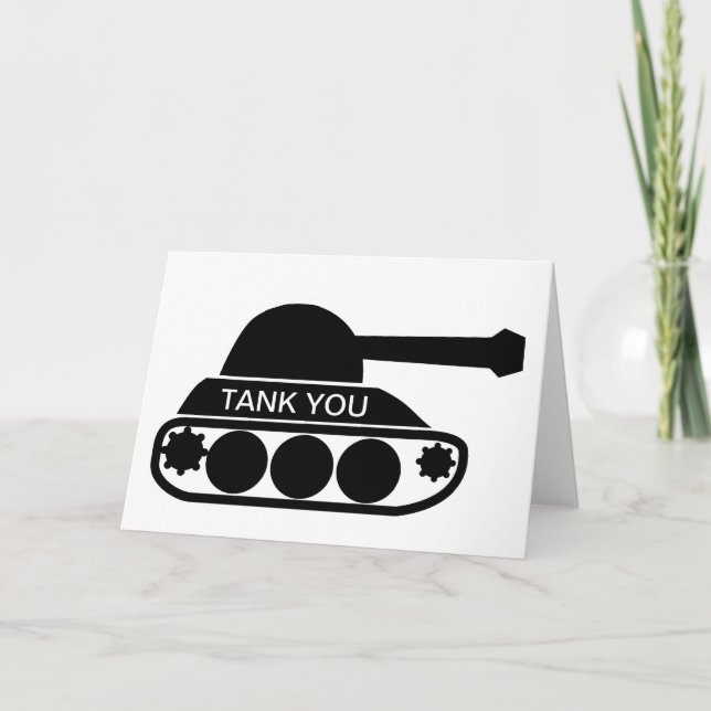 Cartão De Agradecimento Tanque você (Frente)