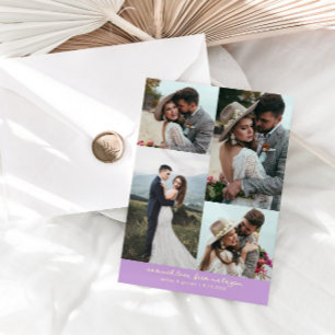 Cartão De Agradecimento Tanto Amor Elegante Foto de Casamento Wisteria