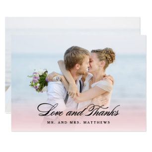 Cartão De Agradecimento Tão apaixonado   Casamento Obrigado Foto