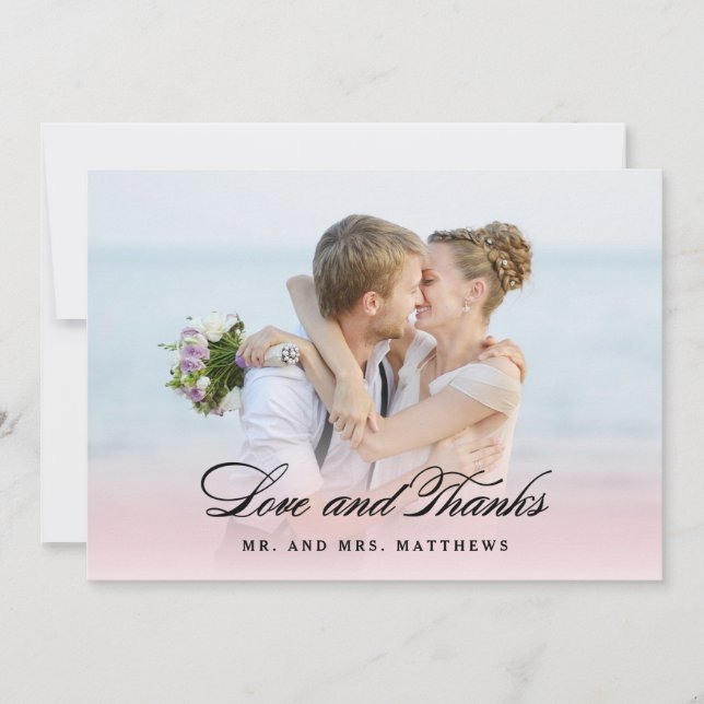 Cartão De Agradecimento Tão apaixonado | Casamento Obrigado Foto (Frente)