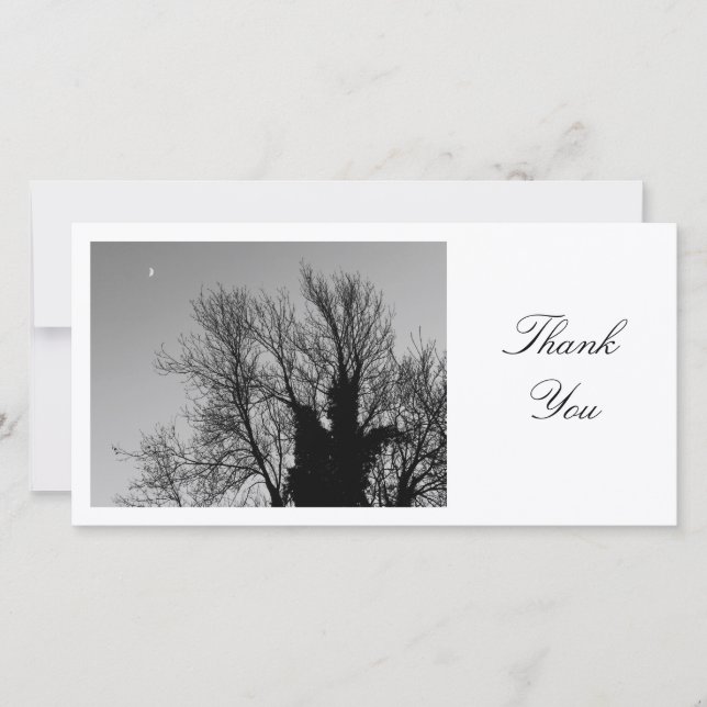 Cartão De Agradecimento Tarde Medieval do inverno - Obrigado (Frente)