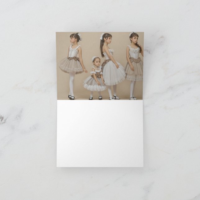 Cartão De Agradecimento Tarjeta De Agradecimiento Bailarinas románticas (Interior)