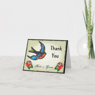 Cartão De Agradecimento Tattoo Wedding Thank You Note