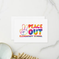 Tchau Escola Primária Tie Dye Último Dia 