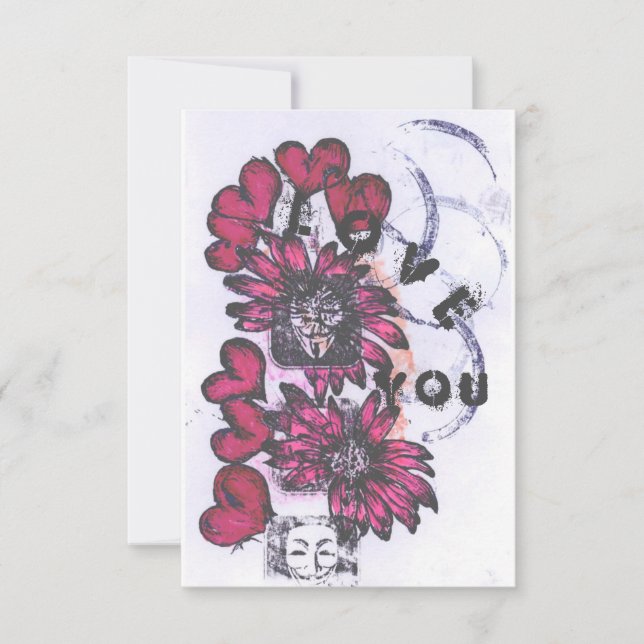 Cartão De Agradecimento Te amo (Frente)