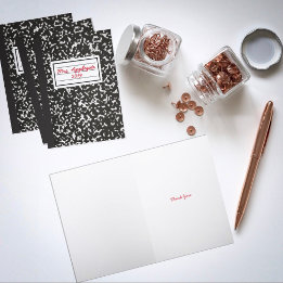 Cartão De Agradecimento Teacher Composition Notebook
