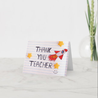 Cartão De Agradecimento Teacher Thank You Card