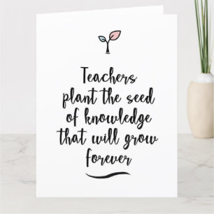 Cartão De Agradecimento Teacher 'Thank you' Card