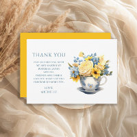 Teacup Yellow Blue Flowday
