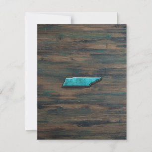 Cartão De Agradecimento Teal da Forma do Tennessee