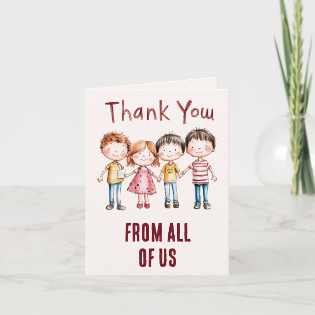Cartão De Agradecimento Team Spirit Thank You Card (Frente)