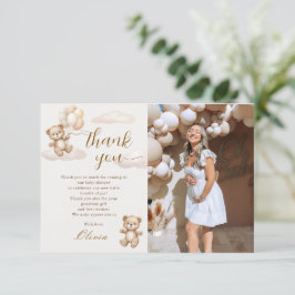 Cartão De Agradecimento Teddy Bear Baby Shower Photo