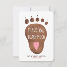Cartão de Agradecimento Teddy Bear Beary Much para