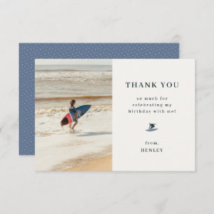 Cartão De Agradecimento Tema de Aniversário de Surf Legal Foto