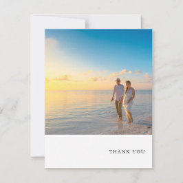 Cartão De Agradecimento Tema de Foto Simples de Casamento