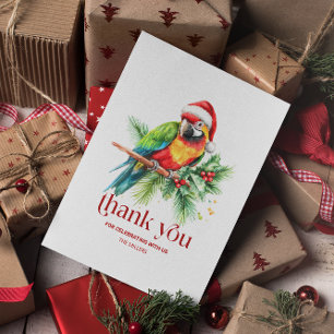 Cartão De Agradecimento Tema De Natal Tropical Obrigado Texto Retroativo